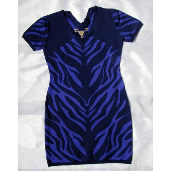 Versace Jeans Dress, sz. M, Navy/Purple, Viscose - Picture 1 of 6